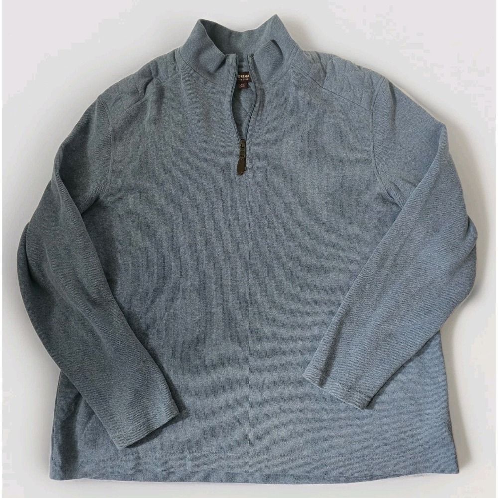 Johnston & Murphy Reversible 1/4 Zip Pullover Men's Size 2XL Blue Soft Warm